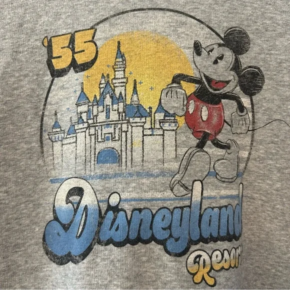 ⭐️Disney Parks Disneyland resort vintage look crop hooded sweatshirt size medium - Picture 15 of 16